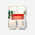 12oz. Clear Plastic Wine Tumbler Sets (4pcs sets)